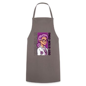 This Girl Is Out-STEM-Ding Empowering Women STEM - Cooking Apron - grey - Front - AI Model Male 185 dark (185cm)