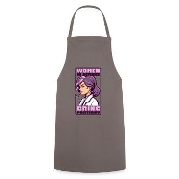 Women In Science Bring Positivity STEM Scientist - Cooking Apron - grey - Front - AI Model Male 185 dark (185cm)