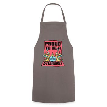 Proud To Be A Steminist STEM Scientist Steminist - Cooking Apron - grey - Front - AI Model Male 185 dark (185cm)