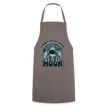 Let's Go To The Moon Taikonaut Cosmonaut Astronaut - Cooking Apron - grey - Front - AI Model Male 185 dark (185cm)