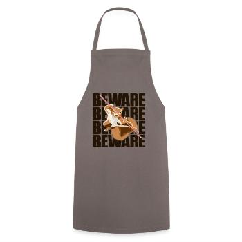 Beware Grey Squirrel Squirrel Fox Squirrel - Cooking Apron - grey - Front - AI Model Male 185 dark (185cm)