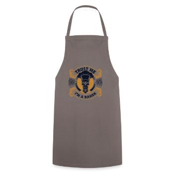 Trust Me I'm A Baker Hobby Baker Bakery - Cooking Apron - grey - Front - AI Model Male 185 dark (185cm)