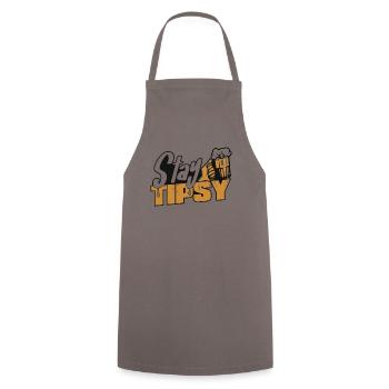 Stay Tipsy Mixologist Barman Barman Barmaid Barmaid - Tablier de cuisine - gris - Devant - AI Model Male 185 dark (185cm)