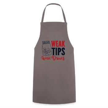 Conseils faibles Boissons faibles Barman Barman - Tablier de cuisine - gris - Devant - AI Model Male 185 dark (185cm)