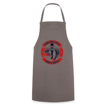 Embrasse-moi Je suis Un Barman Barman Barman Barmaid - Tablier de cuisine - gris - Devant - AI Model Male 185 dark (185cm)