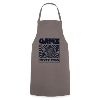 Game Never Ends Basketballspieler Basketballer - Kochschürze - Grau - Vorne - AI Model Male 185 dark (185cm)