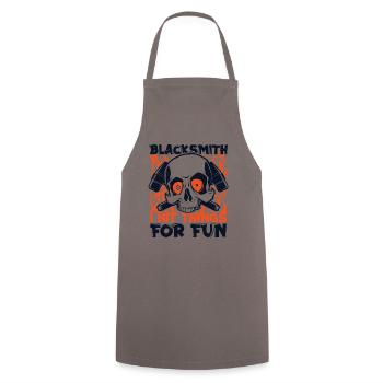 Je frappe les choses pour le plaisir forgeron forge - Tablier de cuisine - gris - Devant - AI Model Male 185 dark (185cm)