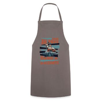 Save An Anvil Bang A Blacksmith Forging - Cooking Apron - grey - Front - AI Model Male 185 dark (185cm)