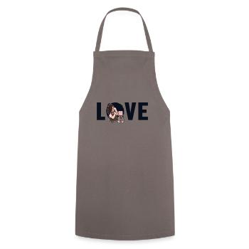 Love Bakery Confectioner Hobby Baker Master Baker - Cooking Apron - grey - Front - AI Model Male 185 dark (185cm)