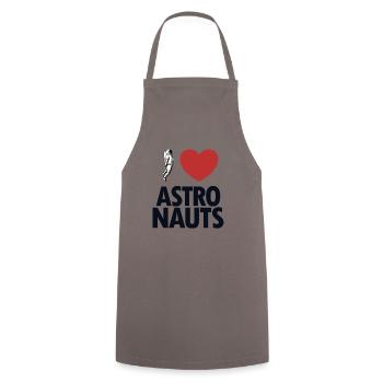 I Love Astronauts Cosmonaut Spaceship Taikonaut - Cooking Apron - grey - Front - AI Model Male 185 dark (185cm)