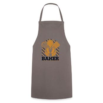 Boulanger Hobby Baker Boulangerie Confiseur Maître Boulanger - Tablier de cuisine - gris - Devant - AI Model Male 185 dark (185cm)