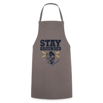 Stay Grounded Electrical Engineer Electronics Technician - Cooking Apron - grey - Front - AI Model Male 185 dark (185cm)
