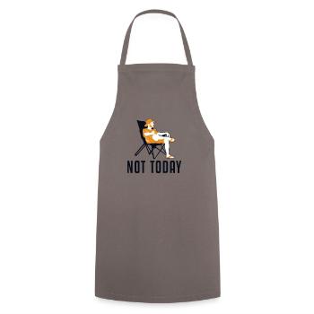 Not Today Campsite Tents Glamping Camper - Cooking Apron - grey - Front - AI Model Male 185 dark (185cm)