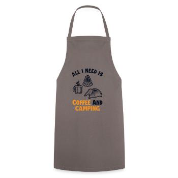 Café et camping Glamping Tentes de camping - Tablier de cuisine - gris - Devant - AI Model Male 185 dark (185cm)