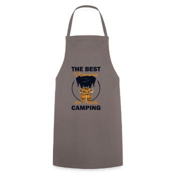 Les meilleurs souvenirs sont faits Camping Camping - Tablier de cuisine - gris - Devant - AI Model Male 185 dark (185cm)