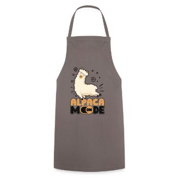 Alpaca Mode On Llama Pako Huacaya Alpaca Breeder - Cooking Apron - grey - Front - AI Model Male 185 dark (185cm)