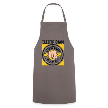 Plus rien ne me choque Électricien - Tablier de cuisine - gris - Devant - AI Model Male 185 dark (185cm)