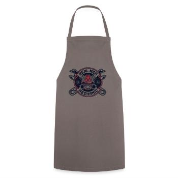 Real Men Mechatronics Technician Car Mechanic Master Automotive - Cooking Apron - grey - Front - AI Model Male 185 dark (185cm)