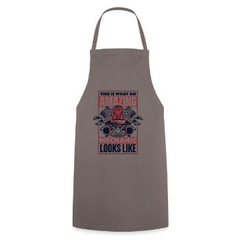 This Is What An Amazing Mechanics Looks Like Kfz - Cooking Apron - grey - Front - AI Model Male 185 dark (185cm)