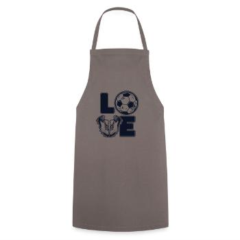 Love Soccer Player Professional Soccer God - Cooking Apron - grey - Front - AI Model Male 185 dark (185cm)