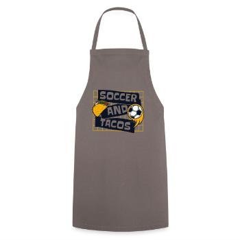 Soccer And Tacos Futbol Fußball Goal Keeper - Kochschürze - Grau - Vorne - AI Model Male 185 dark (185cm)