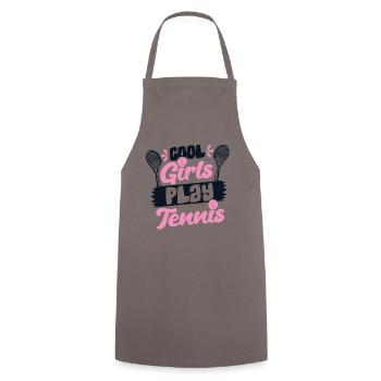 Cool Girls Play Tennis Tennis Player - Cooking Apron - grey - Front - AI Model Male 185 dark (185cm)