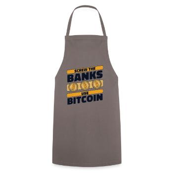 Les banques utilisent Bitcoin Crypto Crypto Crypto - Tablier de cuisine - gris - Devant - AI Model Male 185 dark (185cm)