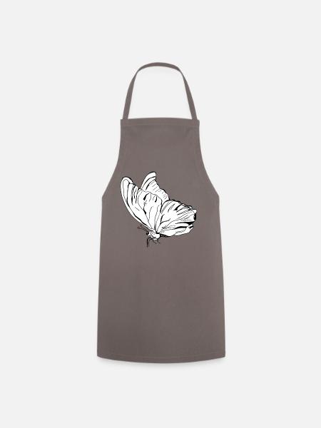 papillon vecter - Tablier de cuisine - gris