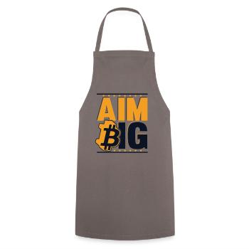 Viser Big Blockchain Crypto Crypto-monnaie Bitcoin - Tablier de cuisine - gris - Devant - AI Model Male 185 dark (185cm)