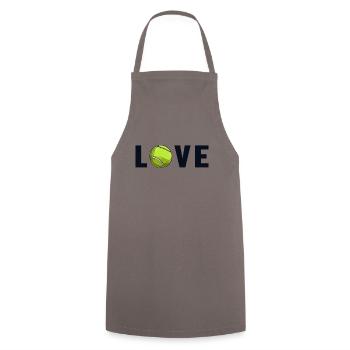 Tennis Love Tennis Racket Tennis Coach - Cooking Apron - grey - Front - AI Model Male 185 dark (185cm)