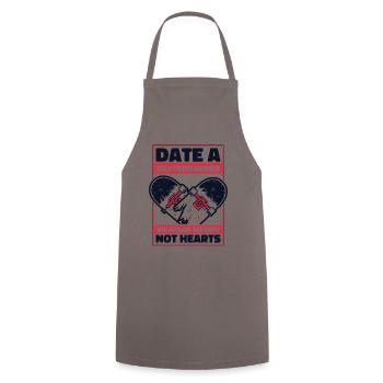 Date A Skateboarder We Break Boards Not Hearts - Cooking Apron - grey - Front - AI Model Male 185 dark (185cm)