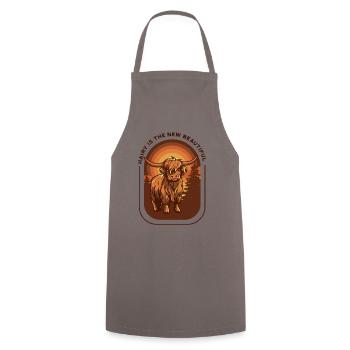 Hairy Is The New Beautiful Highland Cow Highland - Cooking Apron - grey - Front - AI Model Male 185 dark (185cm)