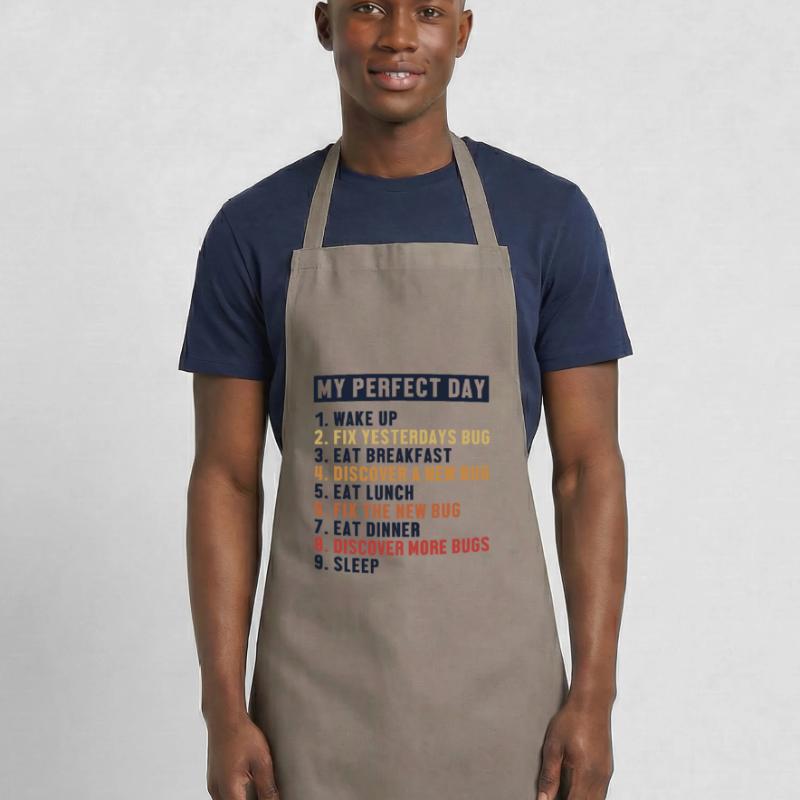 Fix Bugs Perfect Day Developer Coder Programmierer Kochschürze