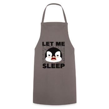 Let me Sleep Kaiserpinguin Seevogel Königspinguin - Kochschürze - Grau - Vorne - AI Model Male 185 dark (185cm)