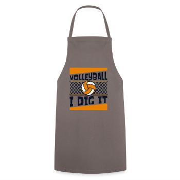 Volleyball I Dig It Volleyballspieler Volleyball - Kochschürze - Grau - Vorne - AI Model Male 185 dark (185cm)