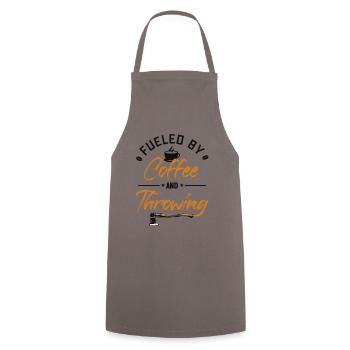 Fueled by Coffee and Axe Throwing Axe Throwing - Cooking Apron - grey - Front - AI Model Male 185 dark (185cm)