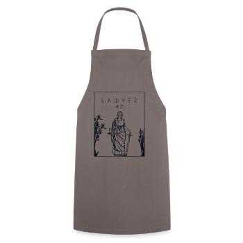 Lawyer Chinese Hanzi Legal Counsel Attorney - Cooking Apron - grey - Front - AI Model Male 185 dark (185cm)