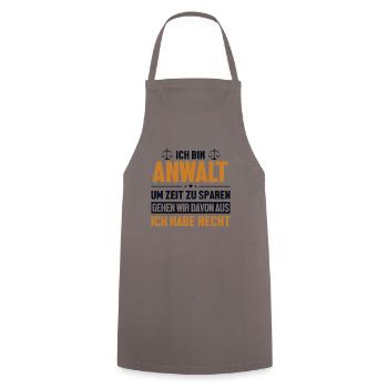 Anwalt hat immer Recht Attorney General Legal - Cooking Apron - grey - Front - AI Model Male 185 dark (185cm)