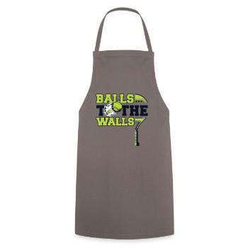 Balls To The Walls Paddleball Paddle Tennis Padel - Cooking Apron - grey - Front - AI Model Male 185 dark (185cm)