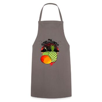 Caribbean, Island, Fruits, Fruits, Vitamins, Summer, Fruit - Cooking Apron - grey - Front - AI Model Male 185 dark (185cm)