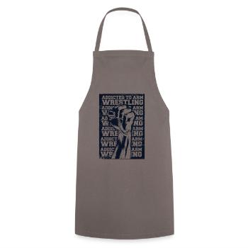 Accro aux techniques de bras de fer Bras d’exercice - Tablier de cuisine - gris - Devant - AI Model Male 185 dark (185cm)
