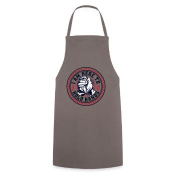 I'm Here To Hold Hands Hand Wrestling Exercise - Cooking Apron - grey - Front - AI Model Male 185 dark (185cm)