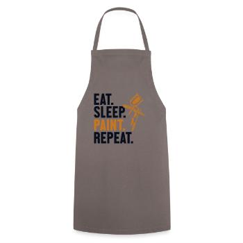 Eat Sleep Paint Repeat Vehicle Car Spray Car - Cooking Apron - grey - Front - AI Model Male 185 dark (185cm)