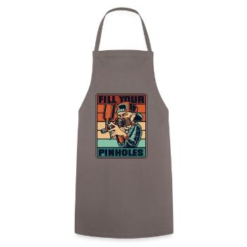 Retro Fill Your Pinholes Car Spray Automotive Car - Cooking Apron - grey - Front - AI Model Male 185 dark (185cm)
