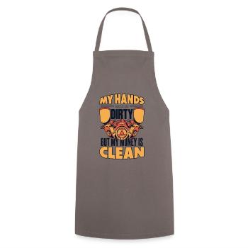 My Hands May Be Dirty Vehicle Car Spray Car - Cooking Apron - grey - Front - AI Model Male 185 dark (185cm)