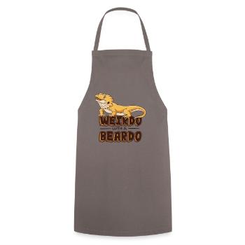 Weirdo With A Beardo Pogona Lizard Pet Owner - Cooking Apron - grey - Front - AI Model Male 185 dark (185cm)