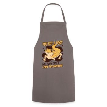 I Raise Tiny Dinosaurs Pogona Pet Lizard Bearded - Cooking Apron - grey - Front - AI Model Male 185 dark (185cm)