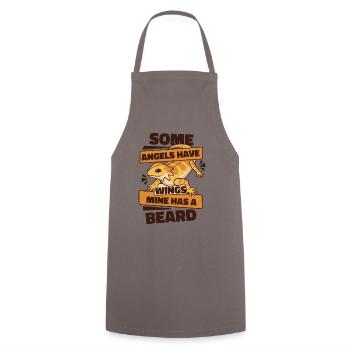 Some Angels Have Wings Mine Has A Beard Pet - Cooking Apron - grey - Front - AI Model Male 185 dark (185cm)