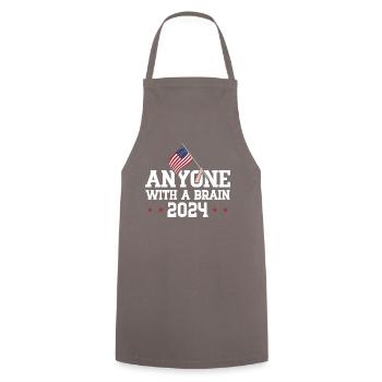 2024 Brain Vote Democracy Anti- Tee - Cooking Apron - grey - Front - AI Model Male 185 dark (185cm)