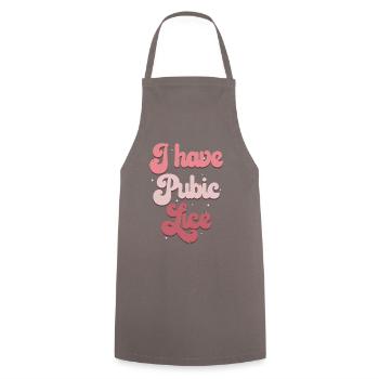 Rainbow Ironic pubic lice humor clothing - Cooking Apron - grey - Front - AI Model Male 185 dark (185cm)